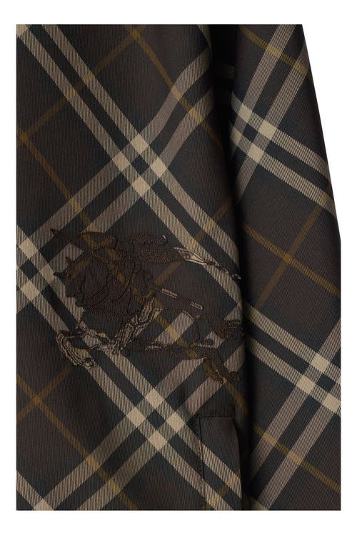 Burberry Reversible Check Hooded Jacket In Brown