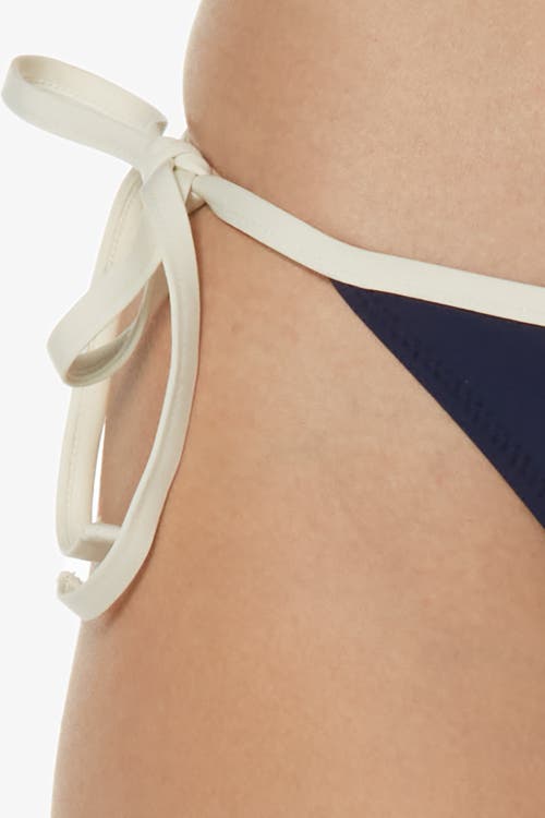Helen Jon String Bottom With Binding In Navy Ivory