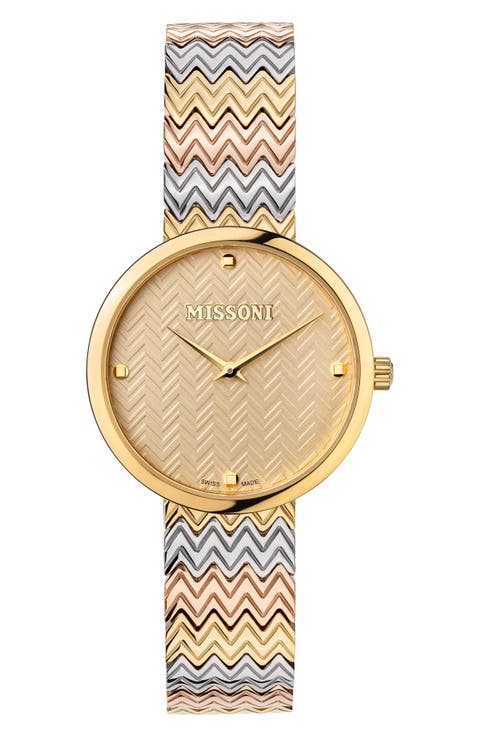 M1 Tricolor Bracelet Watch, 34mm