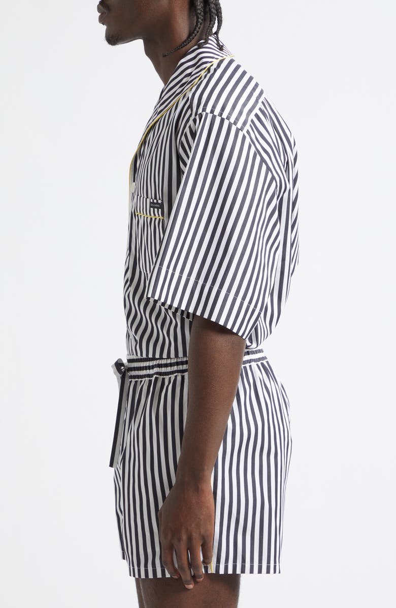 Dolce&Gabbana Stripe Cotton & Silk Poplin Pajama Shirt, Alternate, color, S8057 Rigato