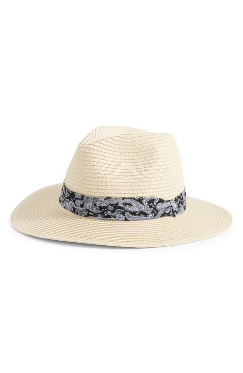 Paisley Bandana Panama Hat