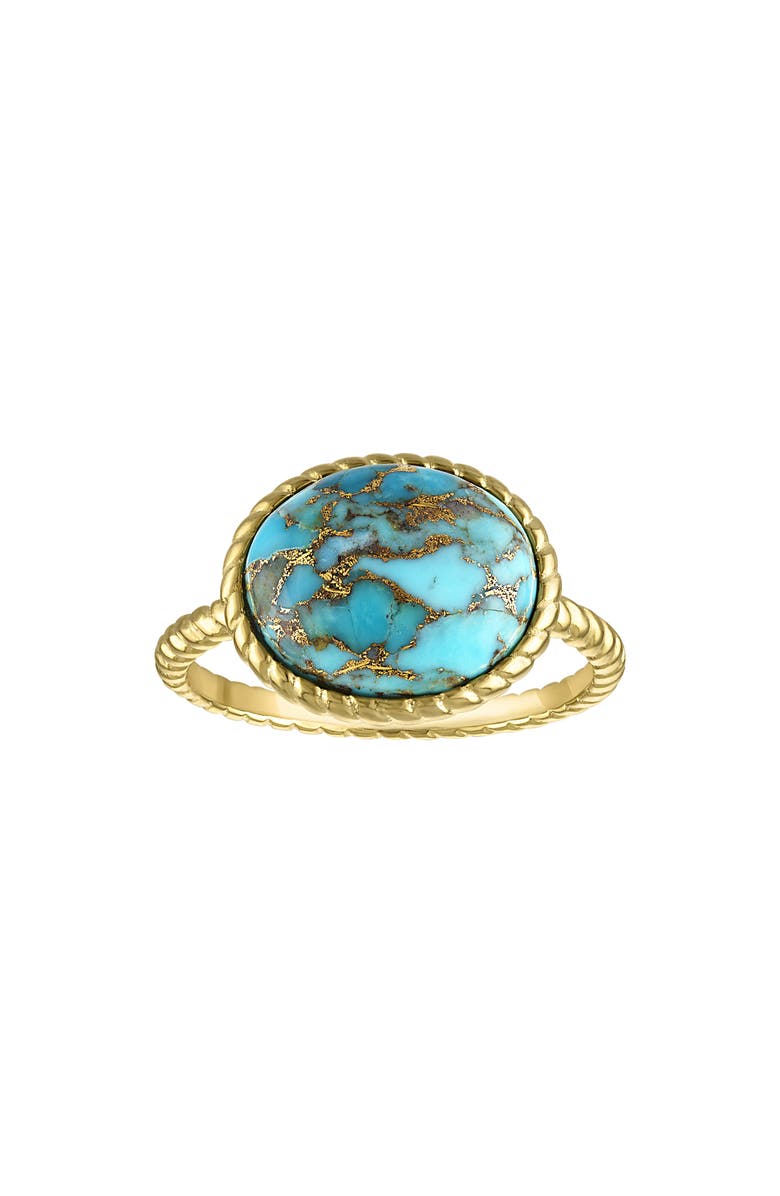 FZN Composite Turquoise Ring, Main, color, Yellow Gold