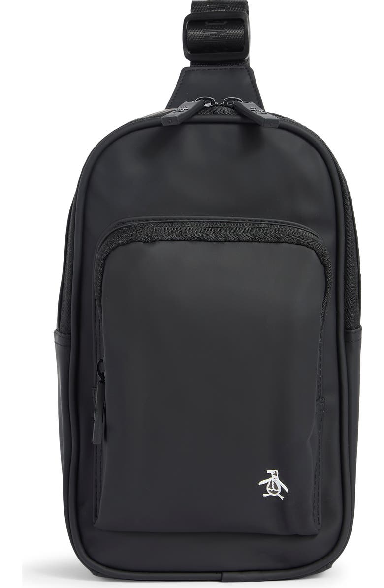 Original Penguin Sling Crossbody Bag, Main, color, Black
