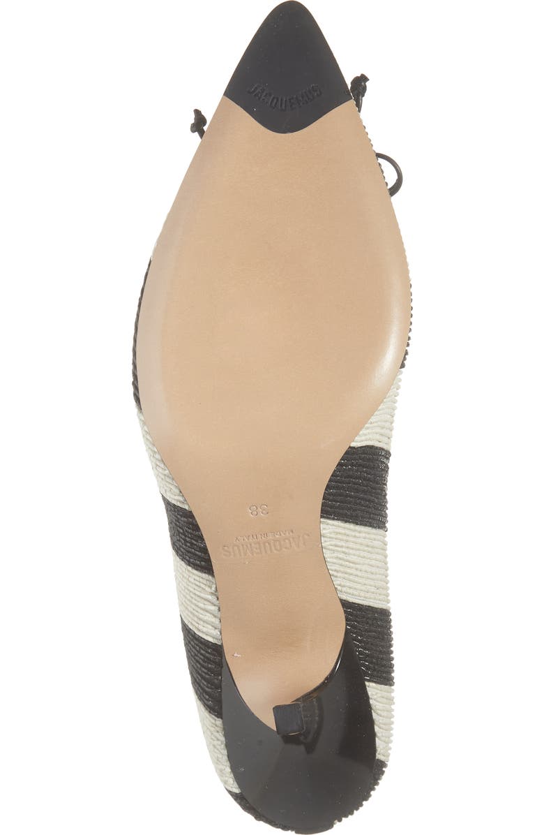 Jacquemus Les Escarpins Tourni Pointed Toe Pump, Alternate, color, White