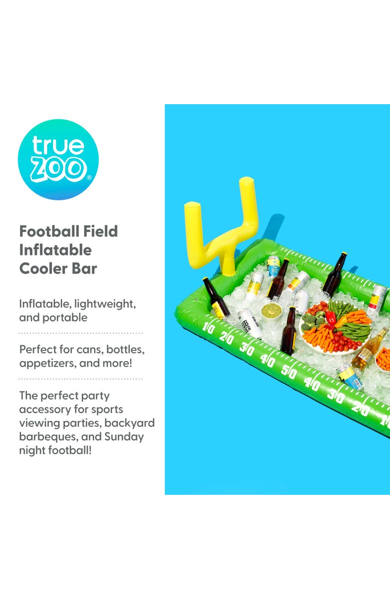 TrueZoo Football Field Inflatable Cooler Bar, Alternate, color, Green