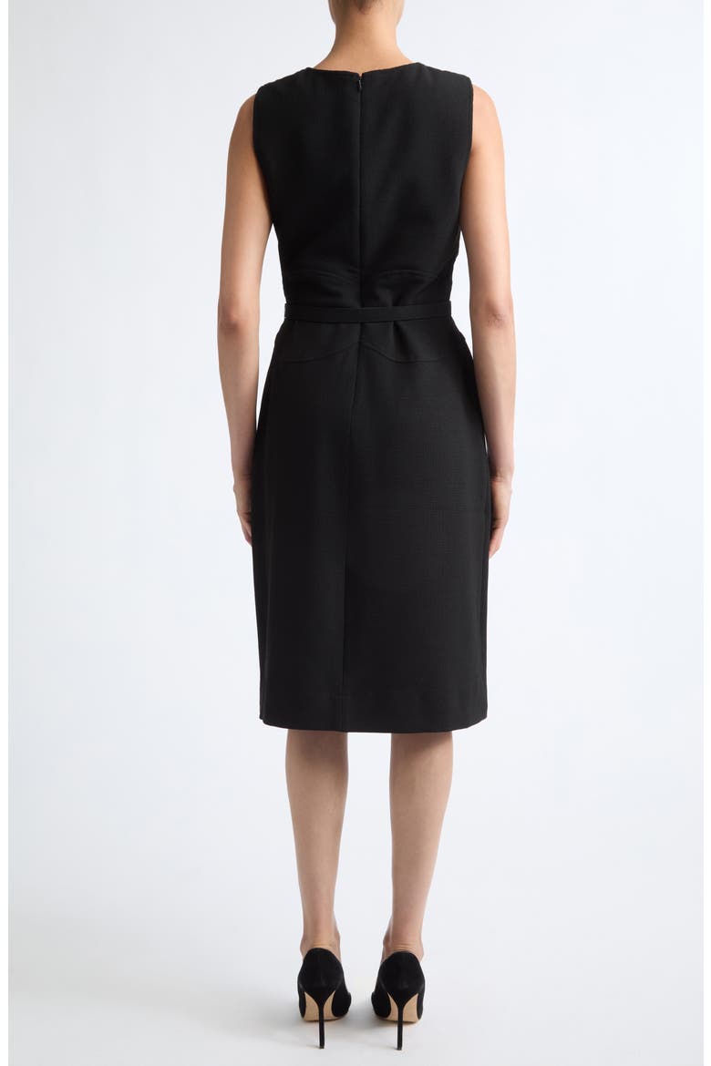 Palais Stretch Suiting Dress, Alternate, color, BLACK