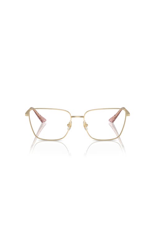 Jimmy Choo 53mm Rectangle Optical Glasses In Gold