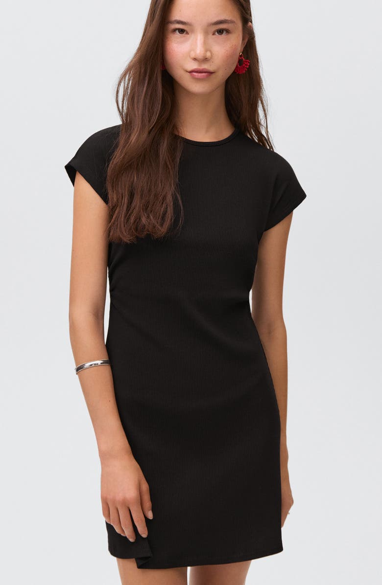 MANGO TEEN Rib A-Line Dress, Alternate, color,