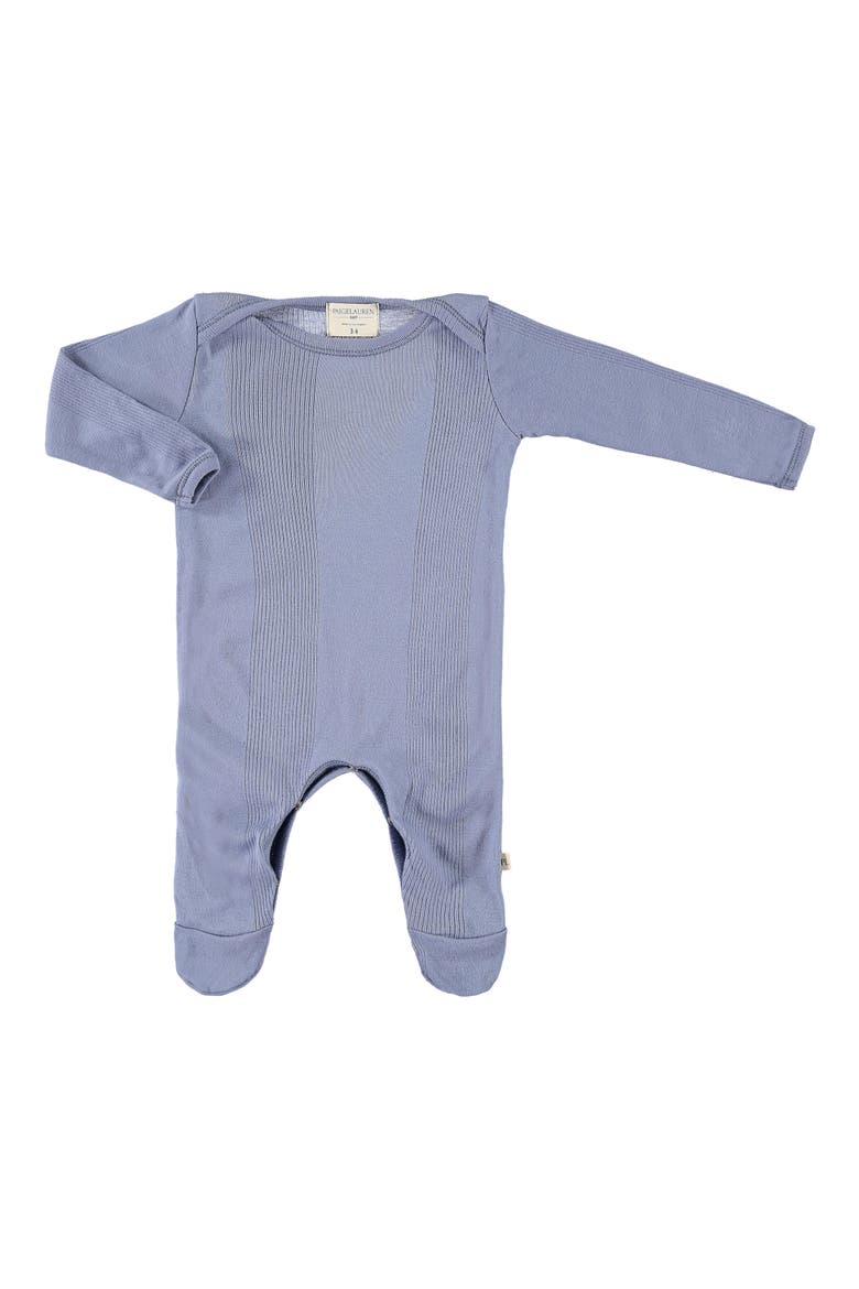 Ribbed Cotton & Modal Footie, Main, color, BLUE