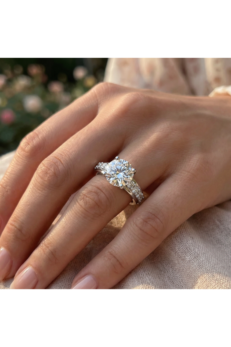 2ct Round Diamond Solitaire Engagement Ring 14k Gold Lab Grown, Alternate, color, 14k White Gold