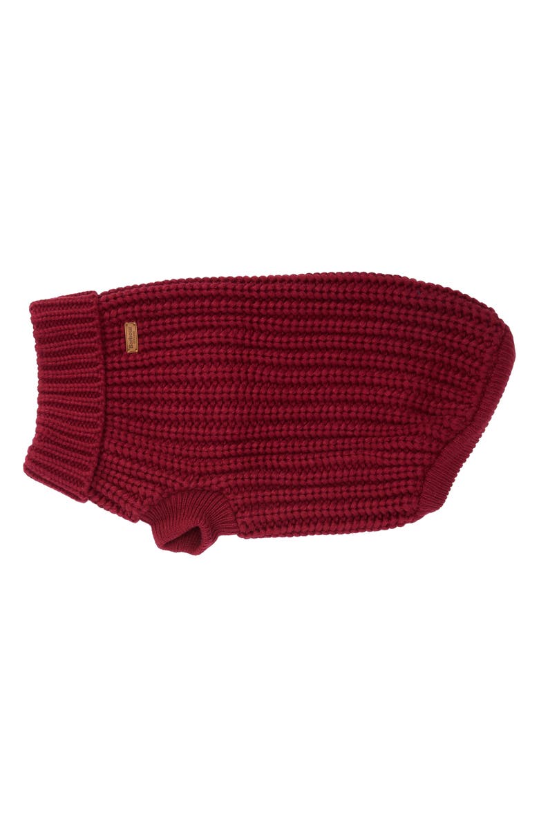 Barbour Saltburn Ribbed Dog Sweater, Main, color, Biking Red