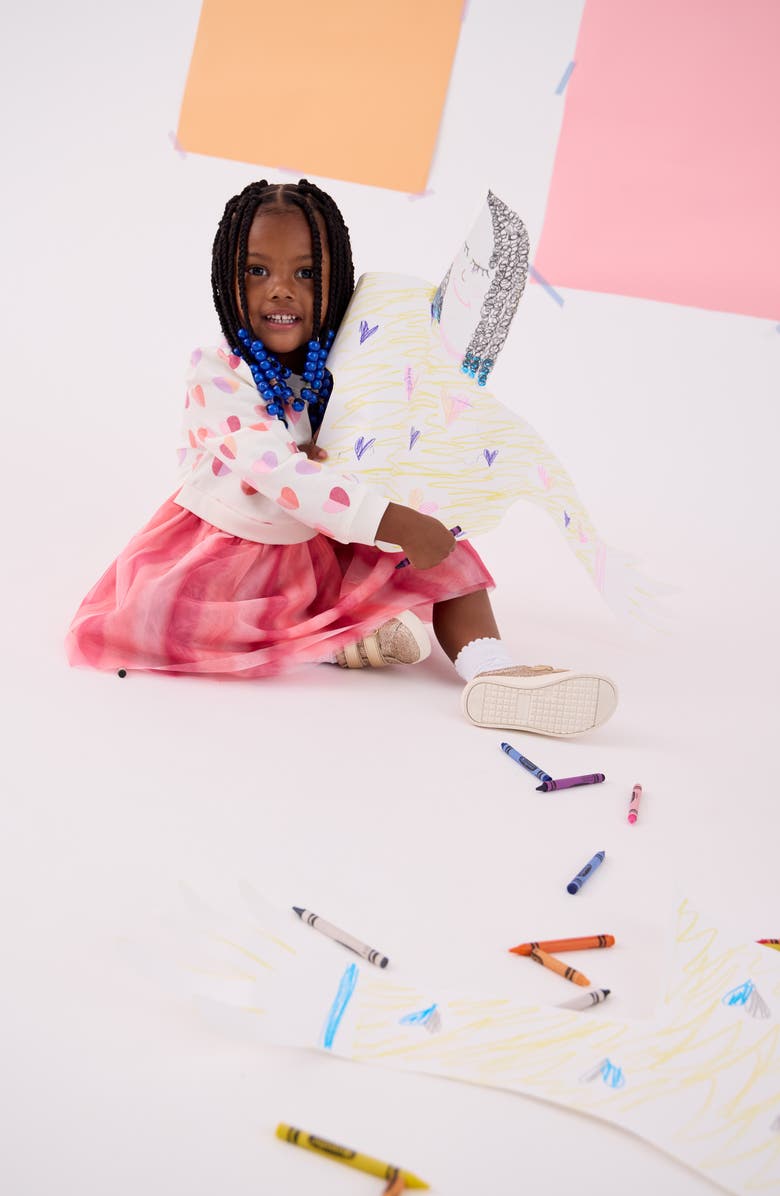 Magnetic Me Hearts Magnetic Brushed Fleece Sweatdress, Alternate, color, Heart