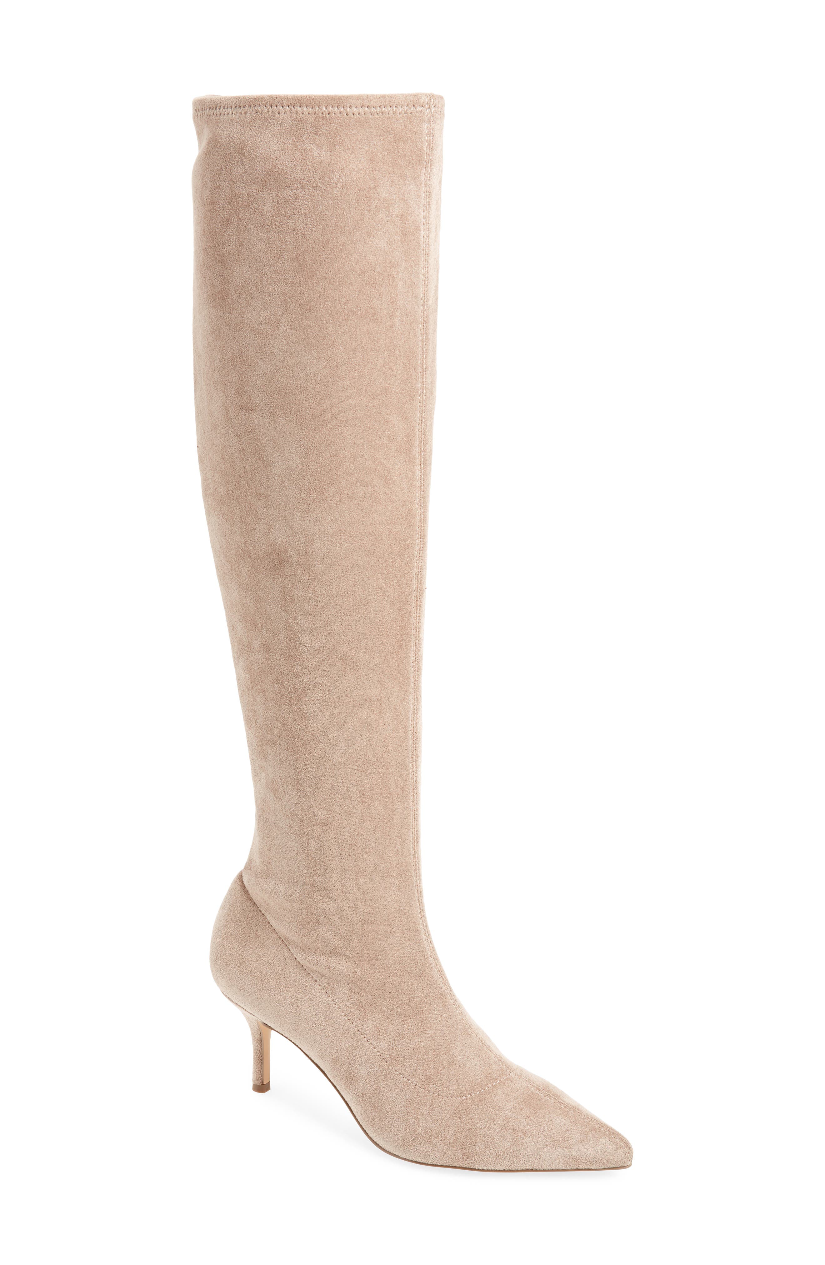Aerin Over the Knee Boot, Main, color, TAUPE/ BROWN SUEDE