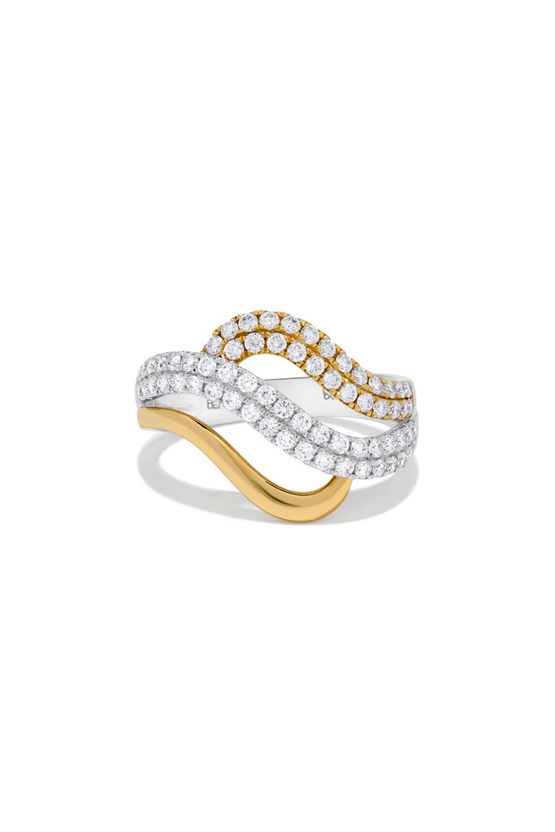Pavé Diamond Layer Ring in 14K Multi Tone Gold, Main, color, 14K Multi-Tone Gold