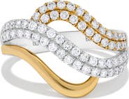 Ancona Fine Jewelry Pavé Diamond Layer Ring in 14K Multi Tone Gold