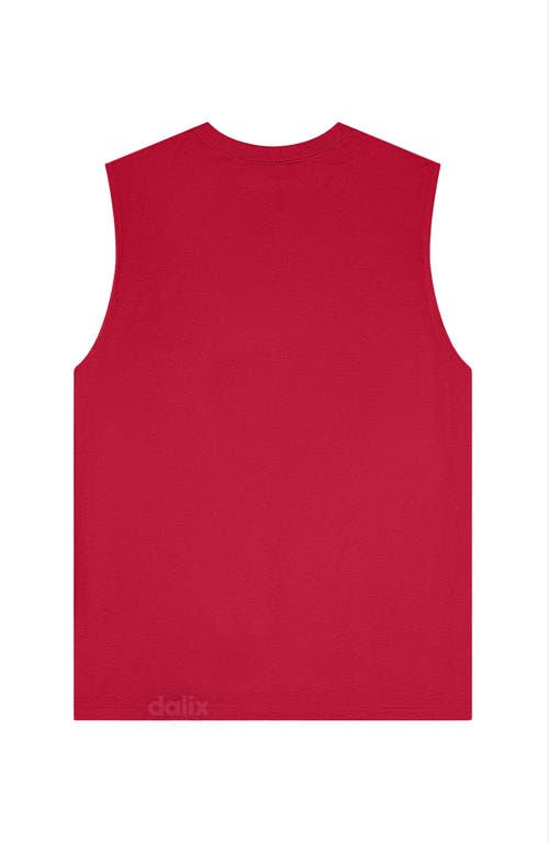 Dalix Mens Astronaut Muscle Tank In Red