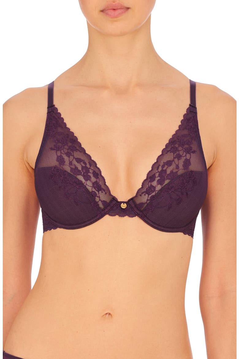 Cherry Blossom Convertible Underwire Bra, Main, color, DEEP PLUM