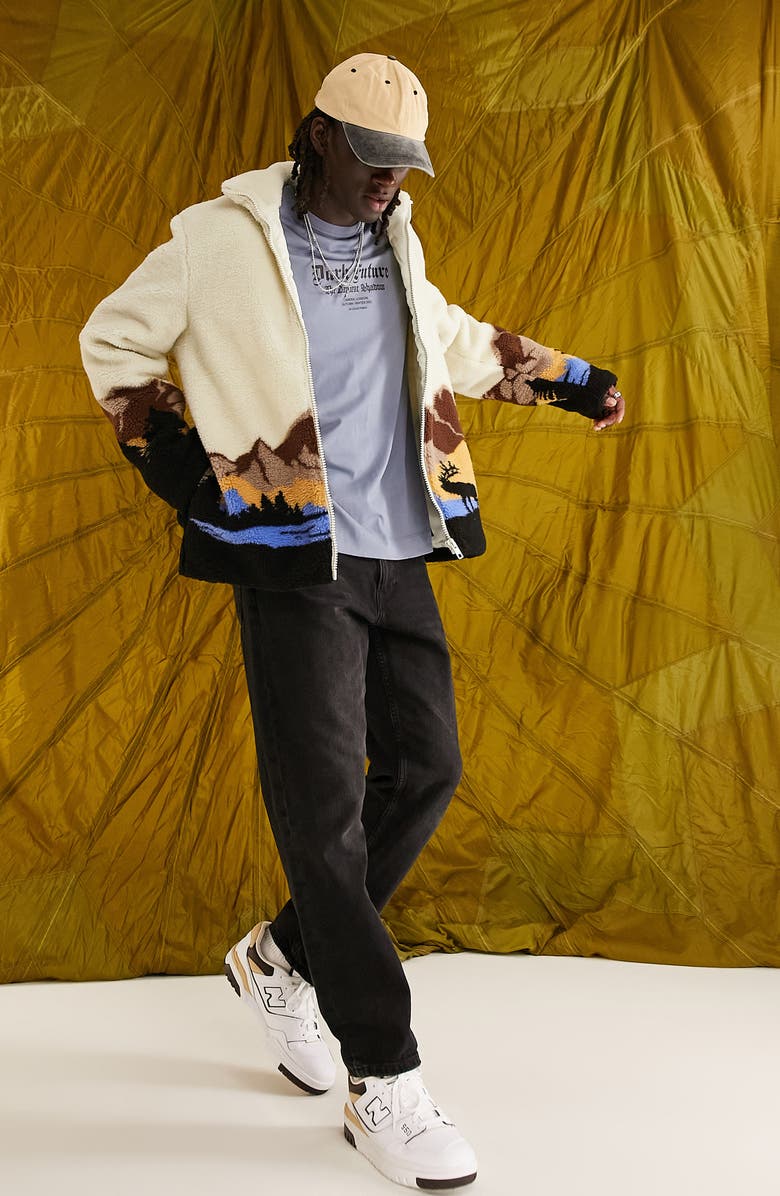 ASOS DESIGN High Pile Fleece Jacket, Main, color, 