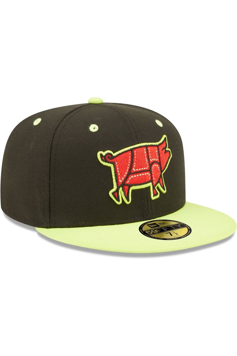 Men's New Era Black/Green Chicharrones de Columbia Copa De La Diversion 59FIFTY Fitted Hat, Alternate, color, Black