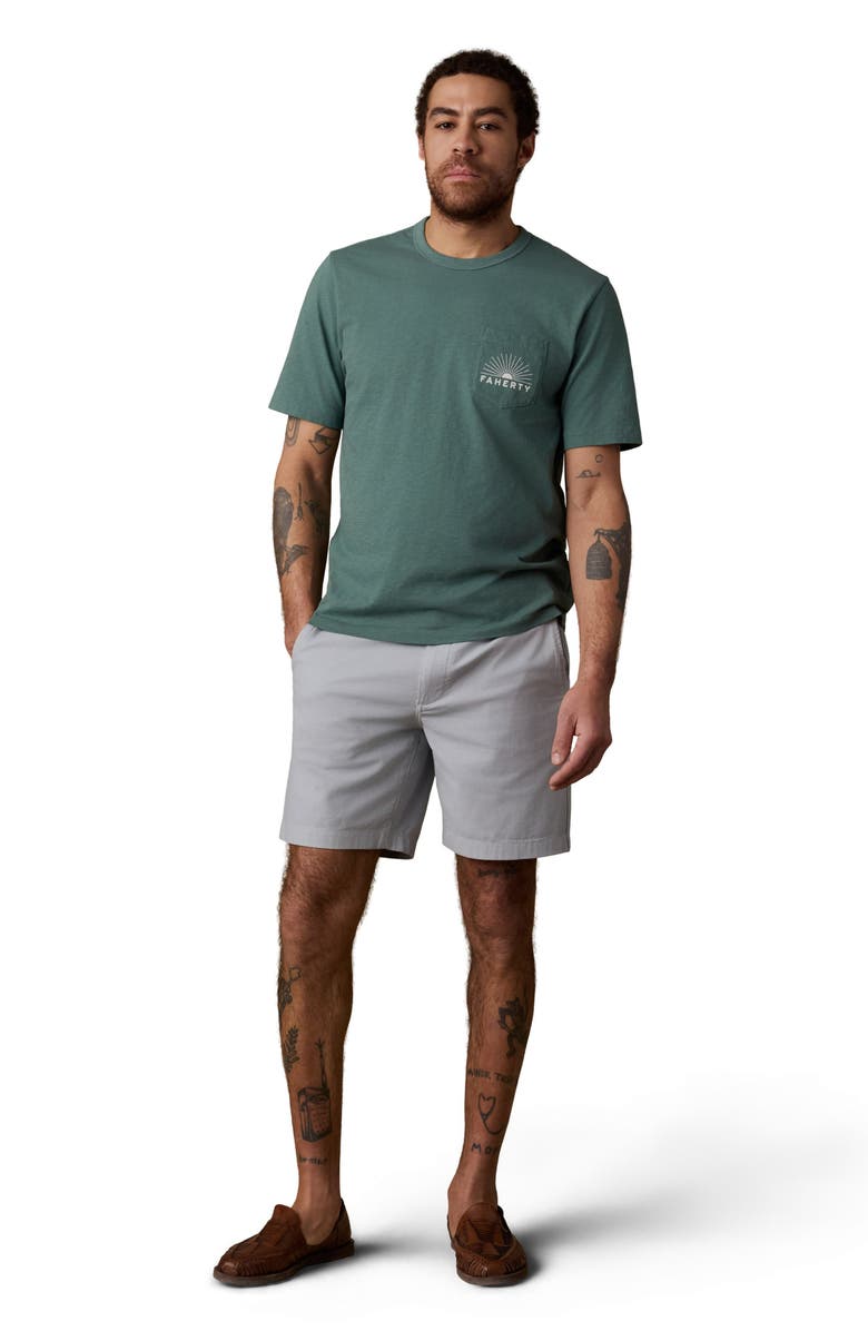 Faherty Essential 8-Inch Chino Shorts, Alternate, color, Rocky Grey