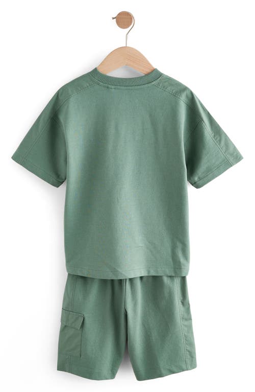 Next Kids' Utility Cotton T-shirt & Shorts Set In Green