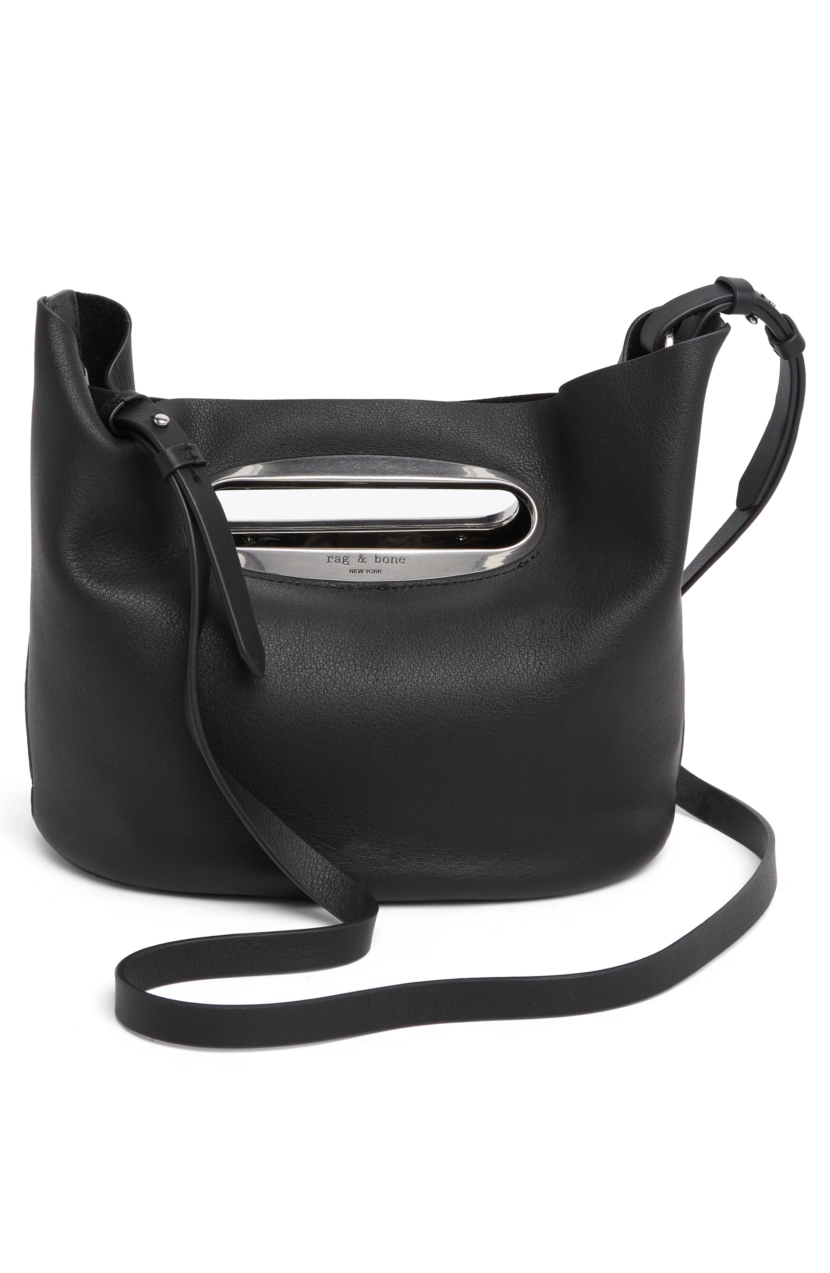 rag & bone Belize Leather Clutch, Alternate, color, 