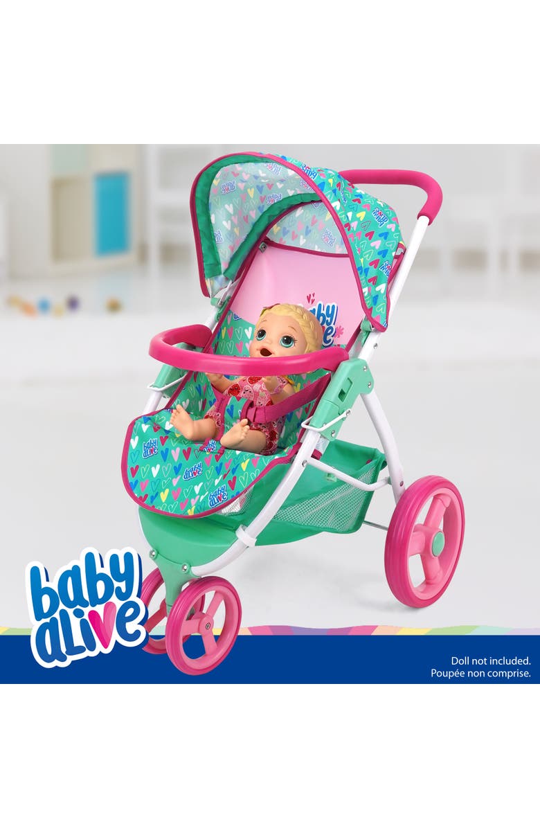 Baby Alive Doll Jogging Stroller, Alternate, color, Multicolored