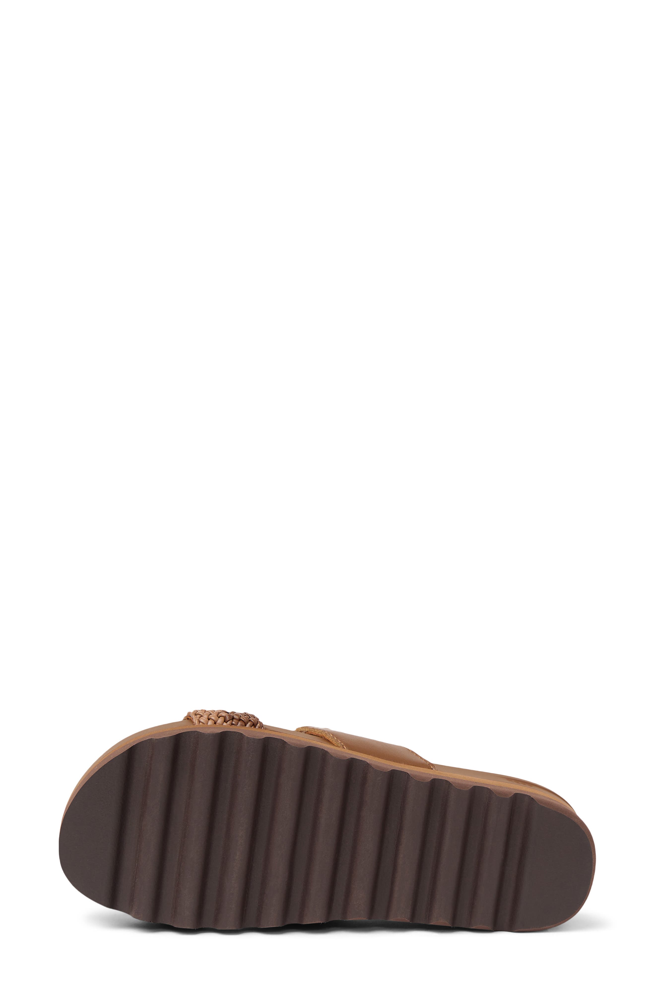 Cushion Vista Hi Slide Sandal, Alternate, color, CHOCOLATE/ TAN BRAID