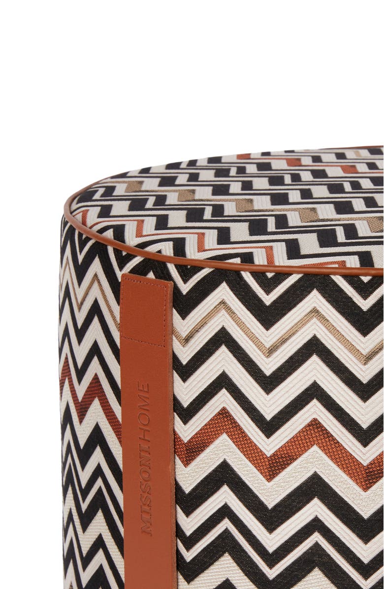 Missoni Home Belfast Cylindrical Pouffe 40x30 Cm, Alternate, color, Beige Multicoloured