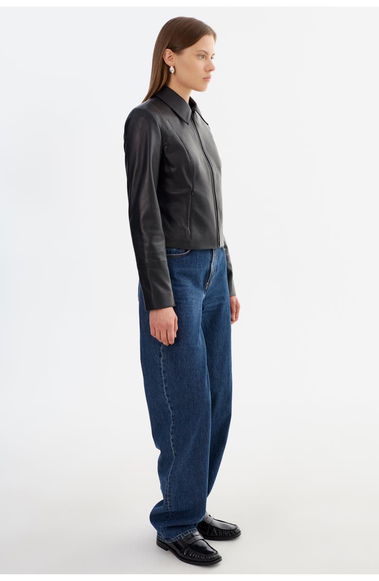 LAMARQUE Oceana | Fitted Leather Jacket, Alternate, color, Black