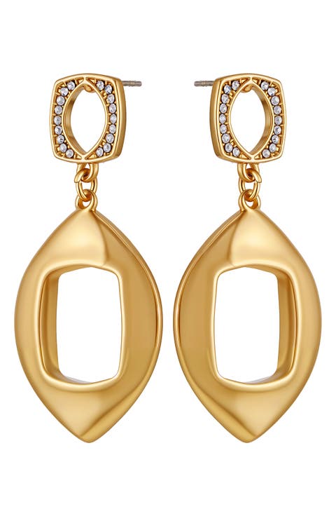 Pavè Double Drop Earrings