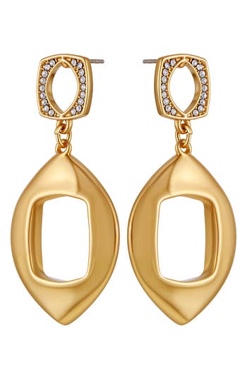 Vince Camuto Pavè Double Drop Earrings In Gold