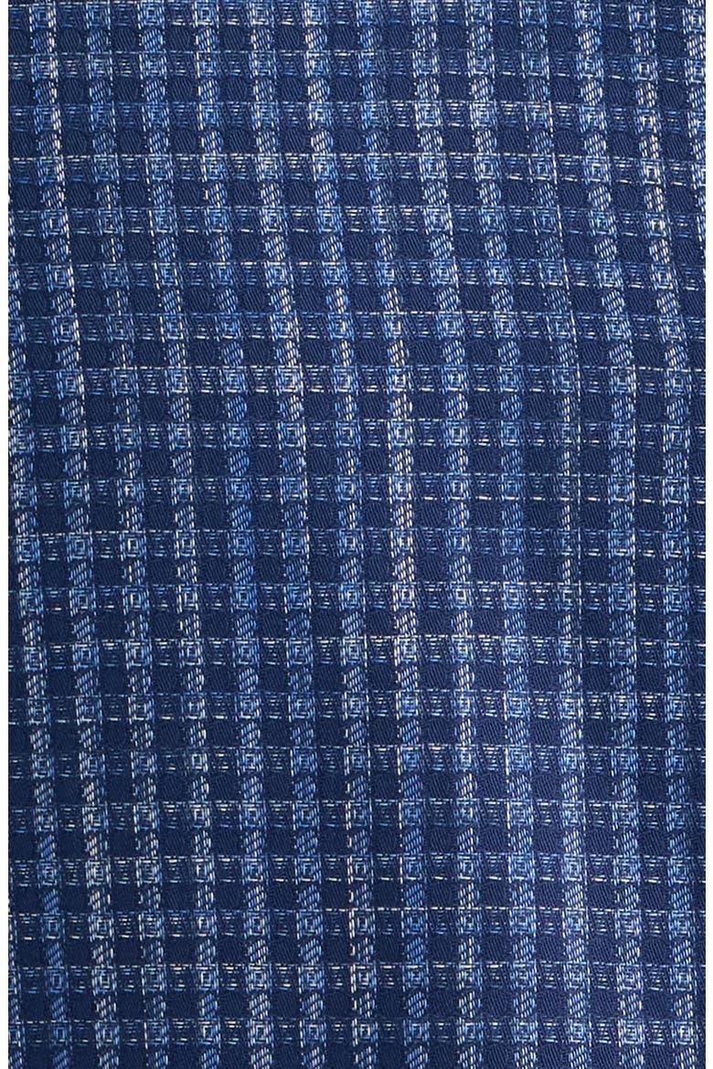 Collin Jacquard Cotton Button-Up Shirt, Alternate, color, NAVY