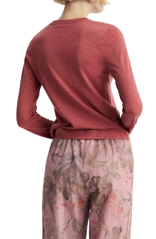 Mango Crewneck Sweater In Medium Pink