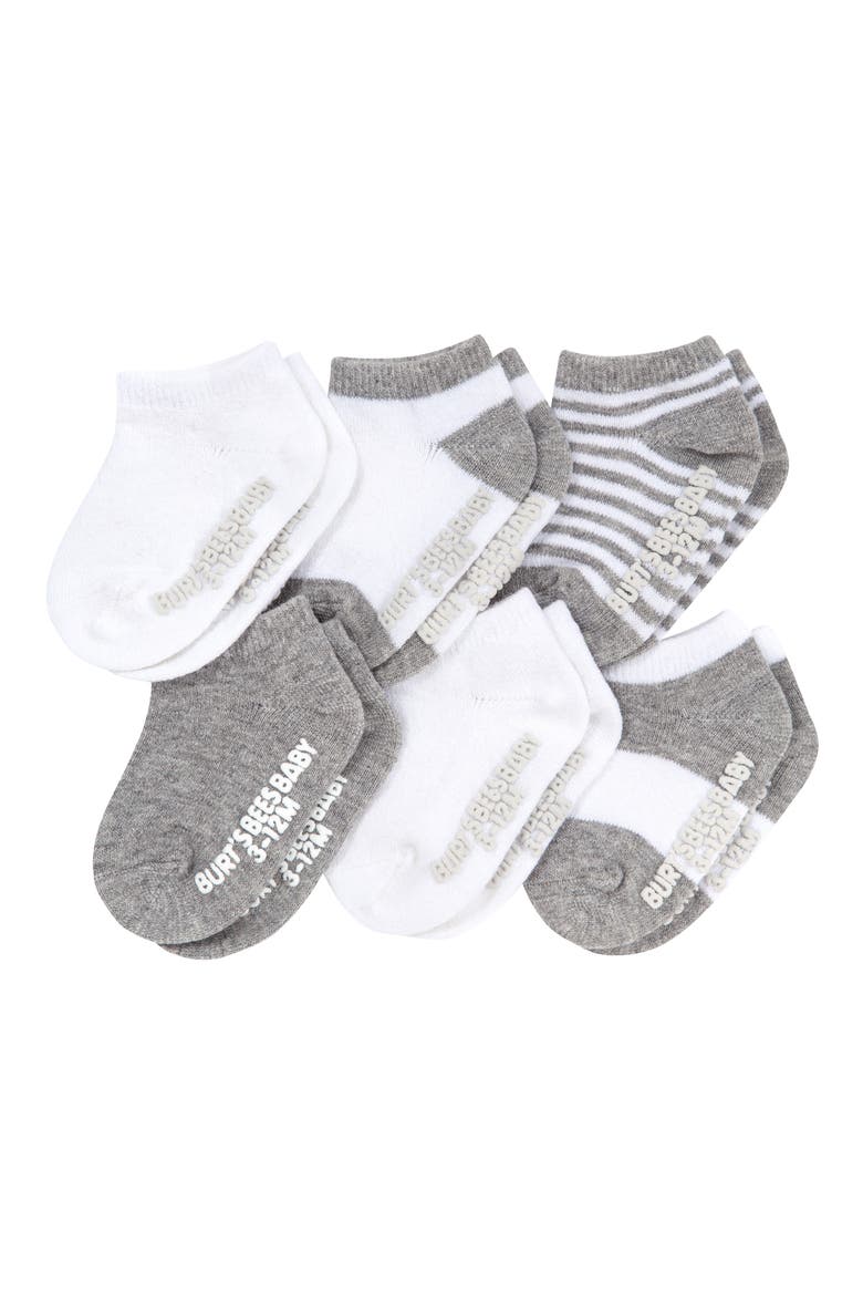 Assorted 6-Pack Ankle Socks, Main, color, HEATHER GREY