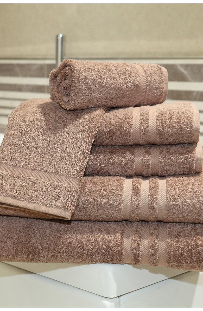 Linum Home Textiles Denzi 6-Piece Towel Set - Latte, Alternate, color, Latte