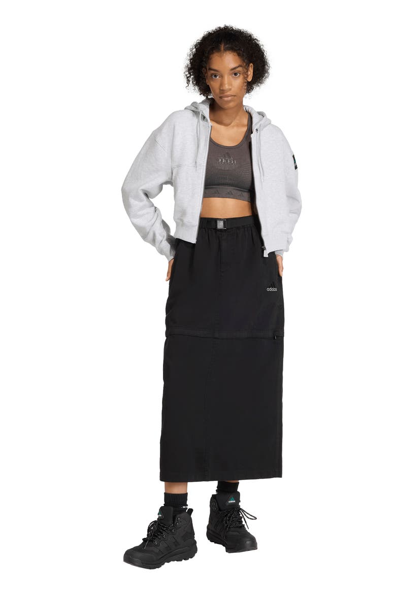 Full Zip Cropped Hoodie, Alternate, color, LGH SOLID GREY/