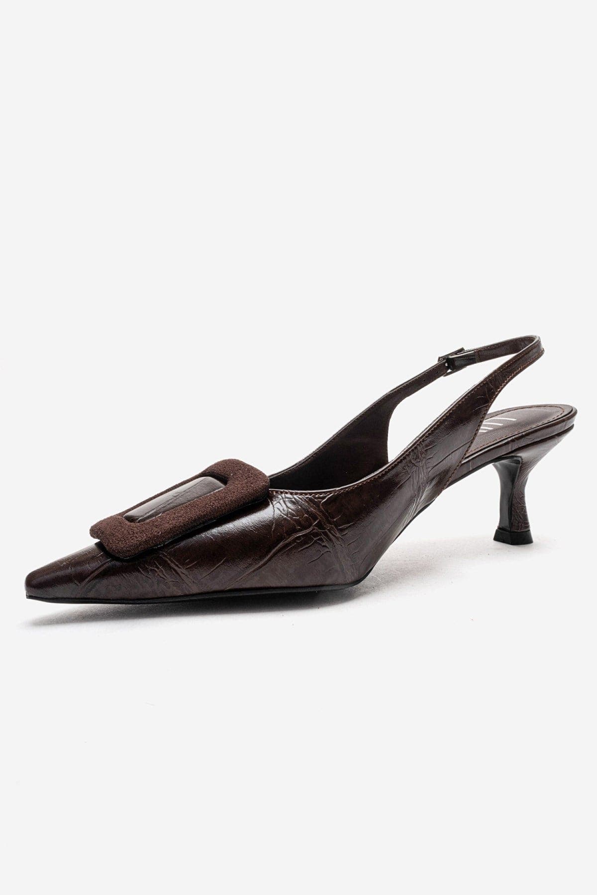 Dublin Buckle Stiletto Pump, Alternate, color, Brown Print