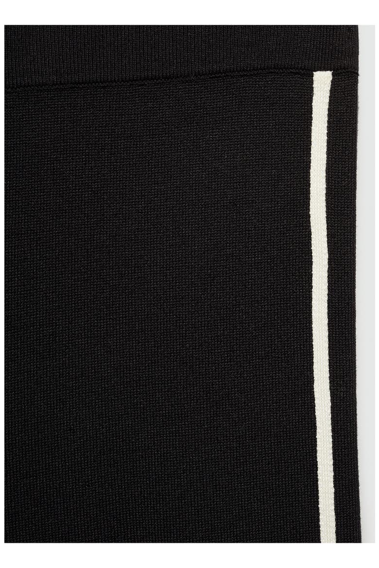 Side Stripe Knit Wide Leg Pants, Alternate, color, BLACK