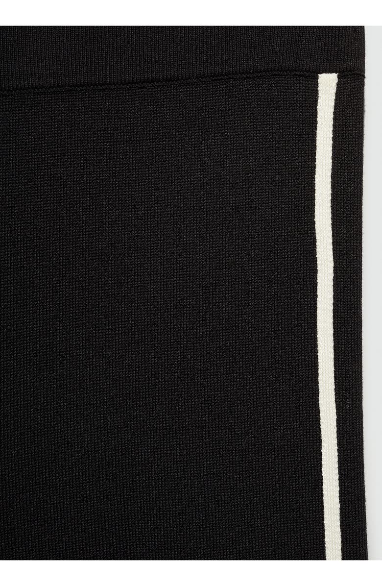 MANGO Side Stripe Knit Wide Leg Pants, Alternate, color,