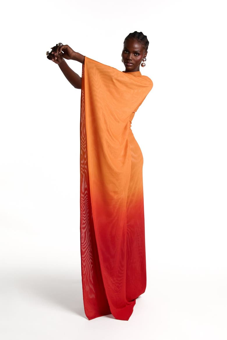 Sahara Kaftan Maxi Dress, Alternate, color, Orange