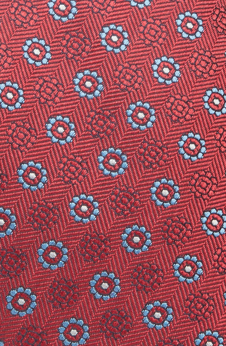 Canali Floral Silk Tie, Alternate, color, Red