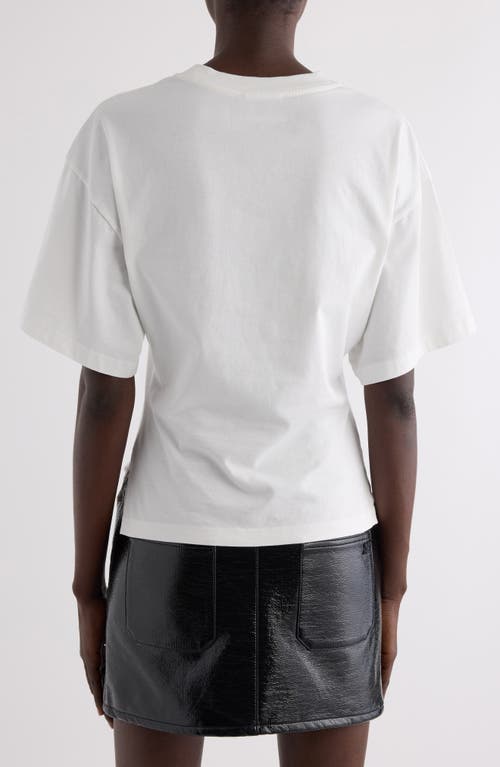 Courrèges Logo Patch Short Sleeves T-shirt In White