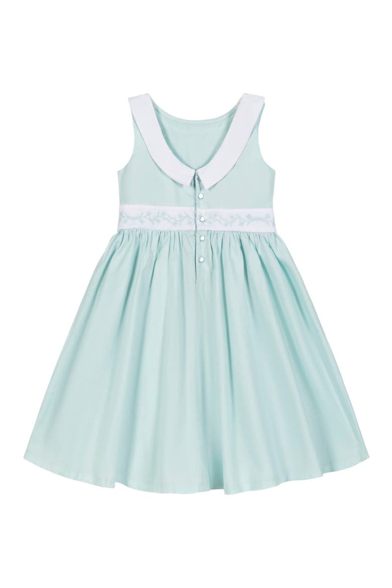 Girls' Organic Sateen Party Dress, Toddler, Alternate, color, Pale Green