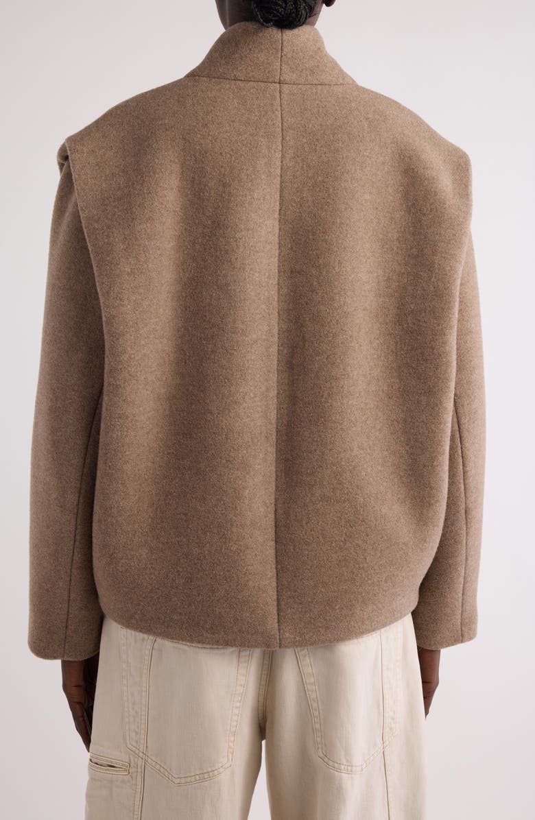 Isabel Marant Drogo Wool Blend Felt Crop Jacket, Alternate, color,