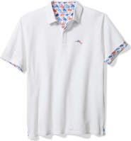 Tommy Bahama Flamingo Mingle IslandZone® Piqué Performance Polo