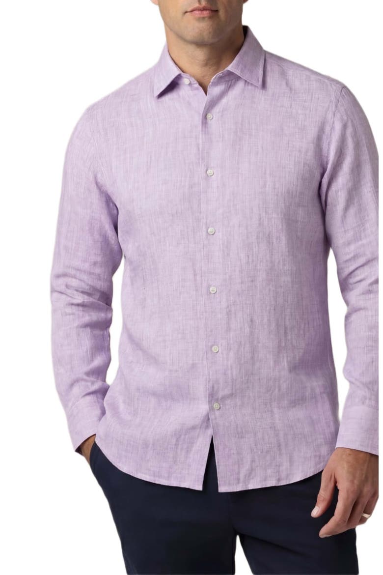 Morgan Linen Shirt, Main, color, Purple