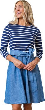 Hope & Henry Women's French Jersey Skater Dress
