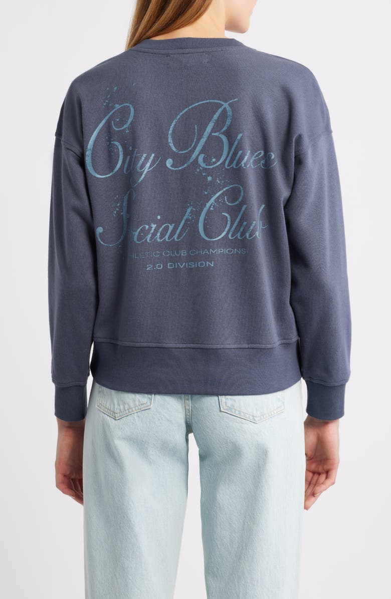 CITY BLUES Logo Graphic Sweatshirt, Alternate, color, Smoky Blue