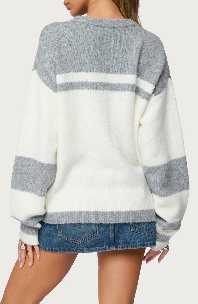EDIKTED Nogah Oversize Stripe Sweater, Alternate, color,